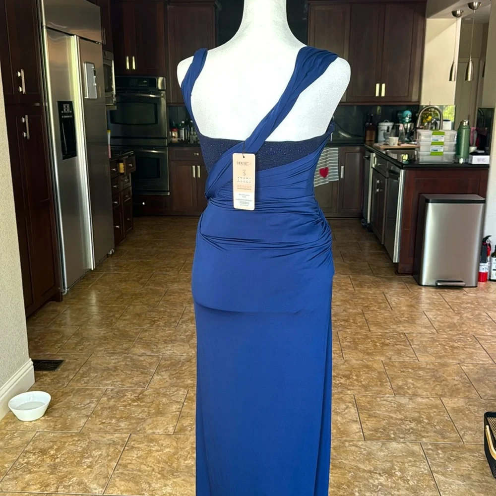 RARE House of CB ‘Charmaine’ Navy Blue Dress - Picture 5 of 6